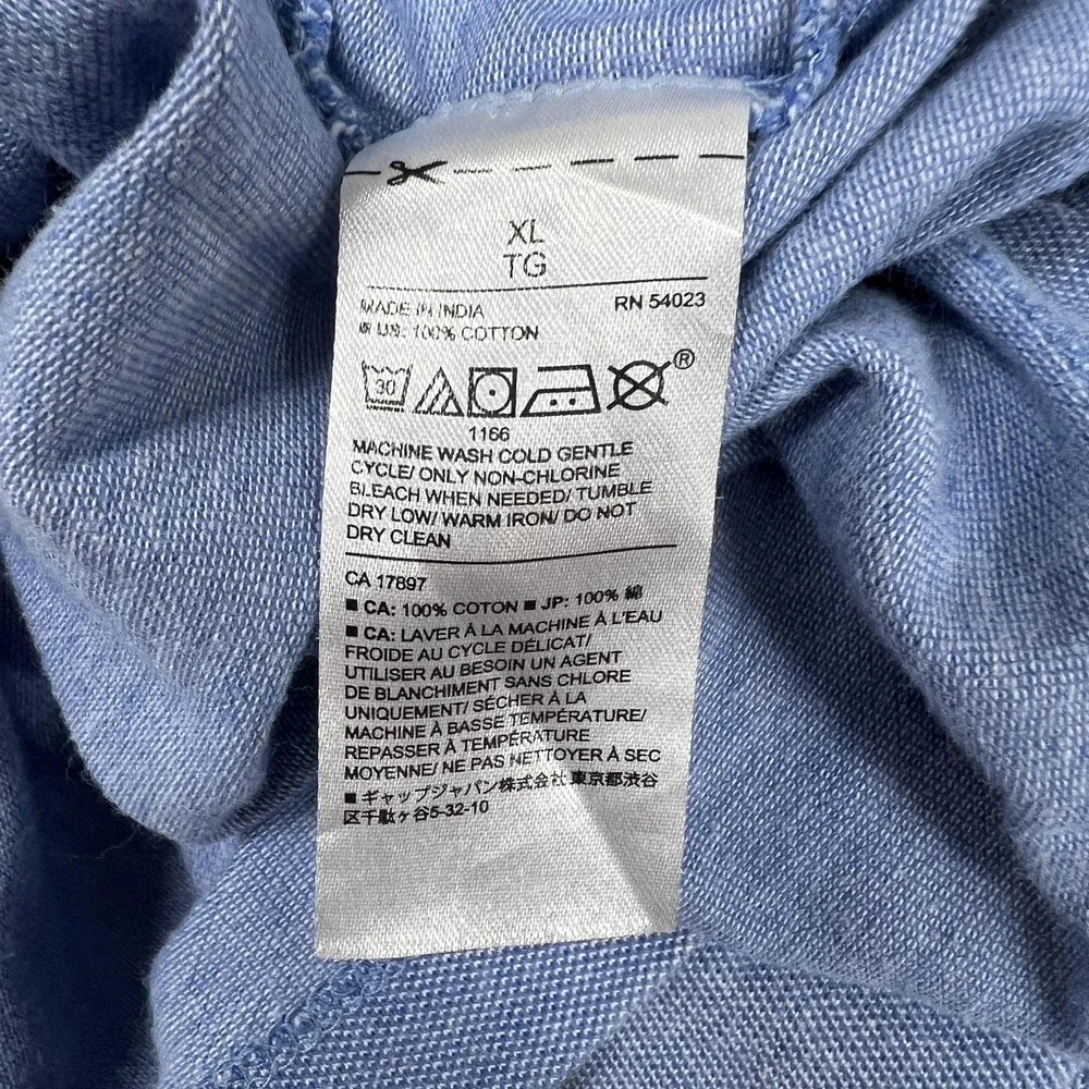 Banana Republic Polo Shirt Mens XL‎ Blue Wicking Pique Pocket Cotton Casual